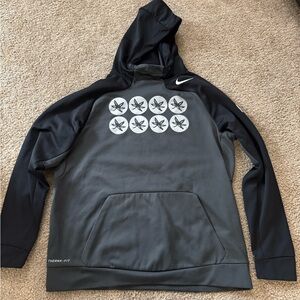 Nike Ohio State Buckeyes
Therma-Fit Hoodie Sweatshirt
Black Gray Size L